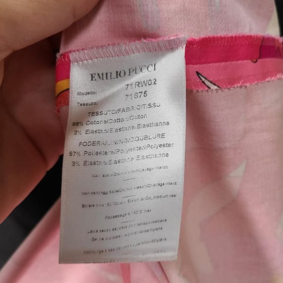 Emilio Pucci Pink Orange Foliage Skirt - Picture 12 of 13